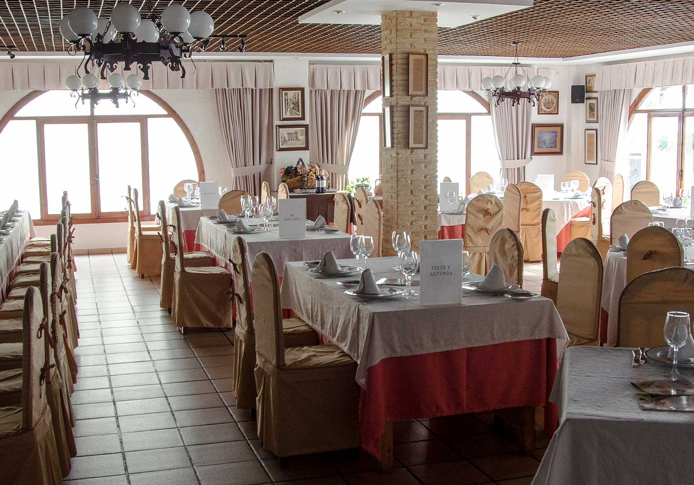Comedor Privado del Hotel Restaurante Terraza Carmona en Vera, Almería